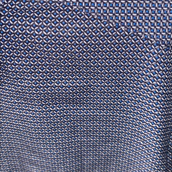 C-LAB NYC Men’s 4 way stretch dress shirt in blue tech print Size S/P - Picture 3 of 11